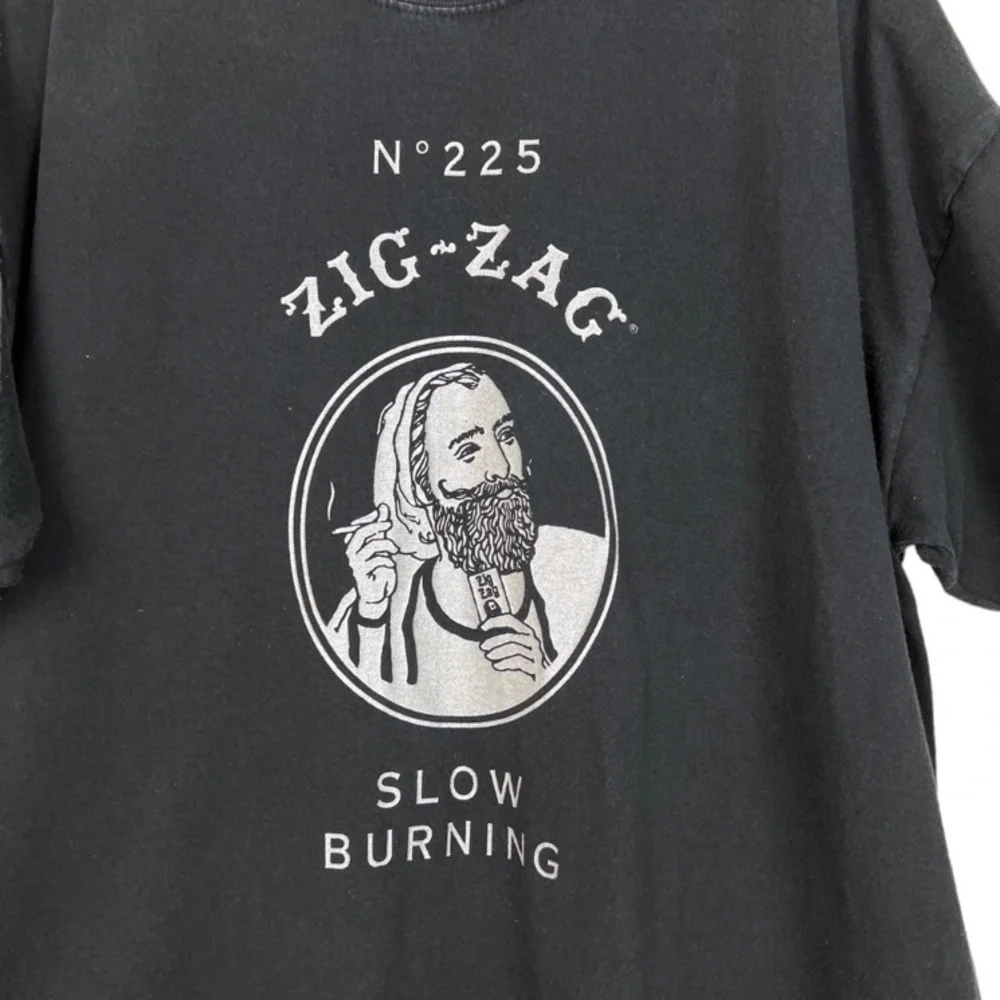 Zig Zag Slow Burning T-shirt Hanes XL - Picture 2 of 4
